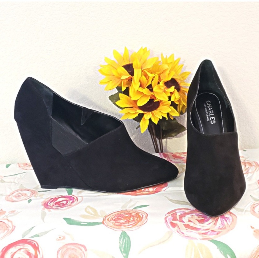 charles by charles david black wedges